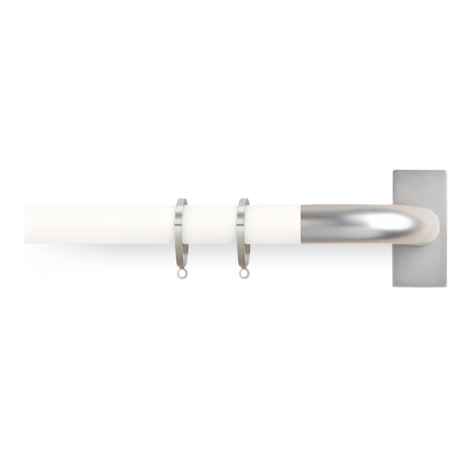 Byron &amp; Byron French Curtain Pole Set in Romantica Matt White