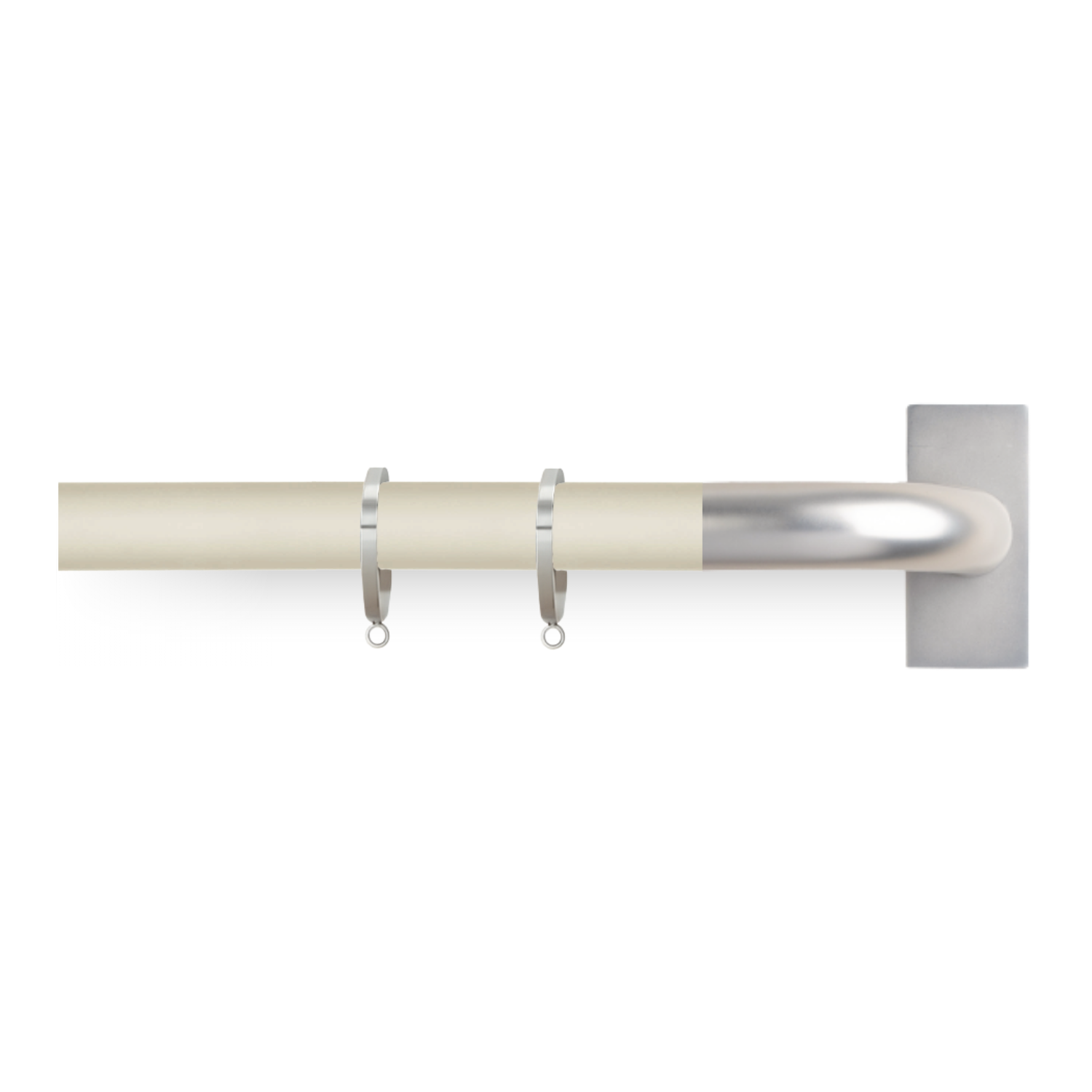 Byron &amp; Byron French Curtain Pole Set in Barnwood Calico Beige