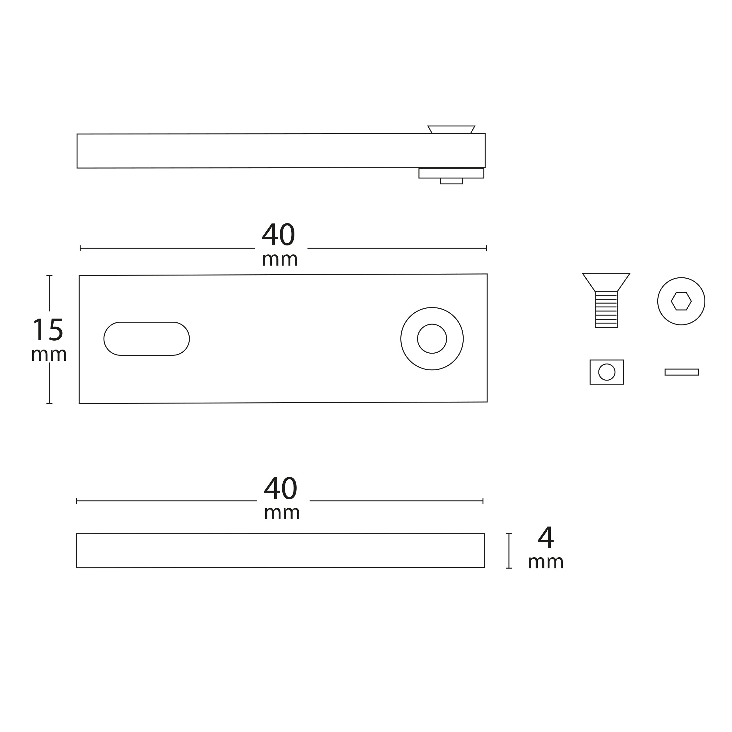 Jones Sencillo Hand Drawn Curtain Track in Light Oak