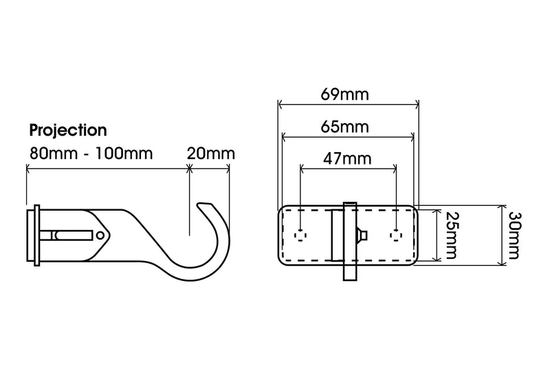 25mm Adjustable Centre Bracket
