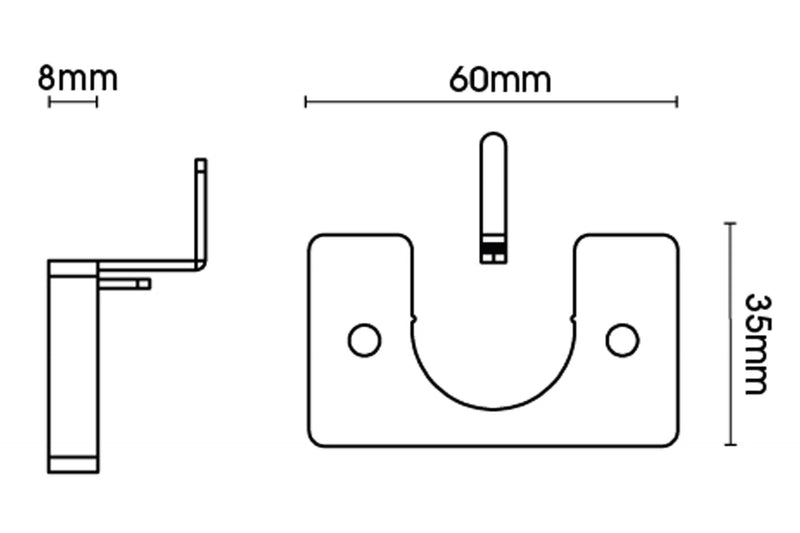 25mm Recess Bracket