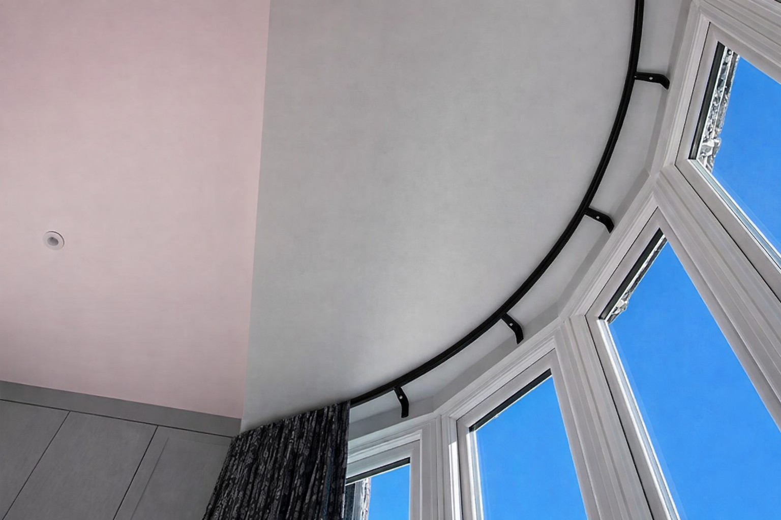 Cameron Fuller Square30 Bendable Curtain Track with Cap Finial in White