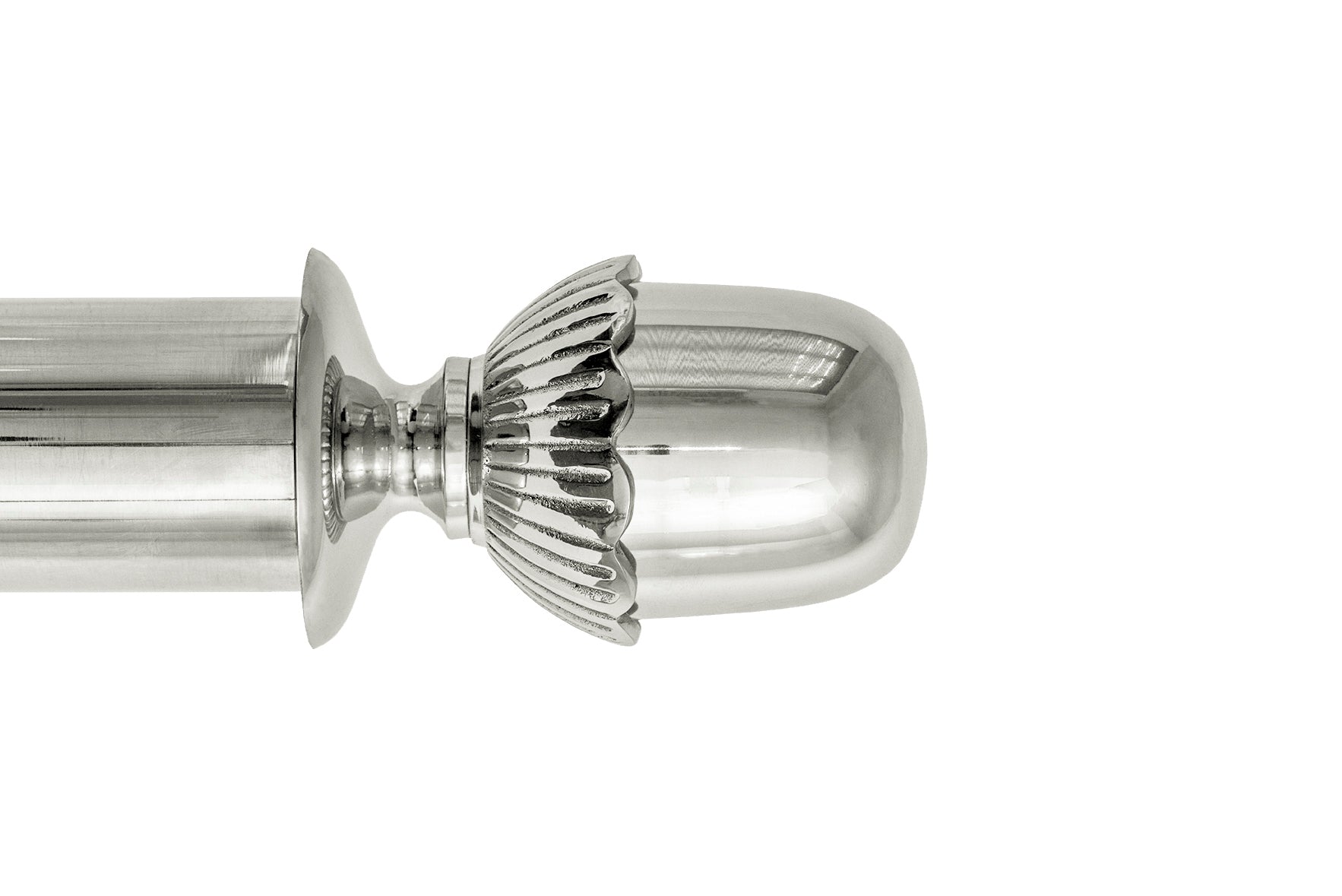 Tillys Classic Acorn Finial Curtain Pole Set in Polished Nickel