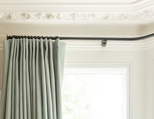 Cameron Fuller Bay Window Curtain Pole with Ball Finials