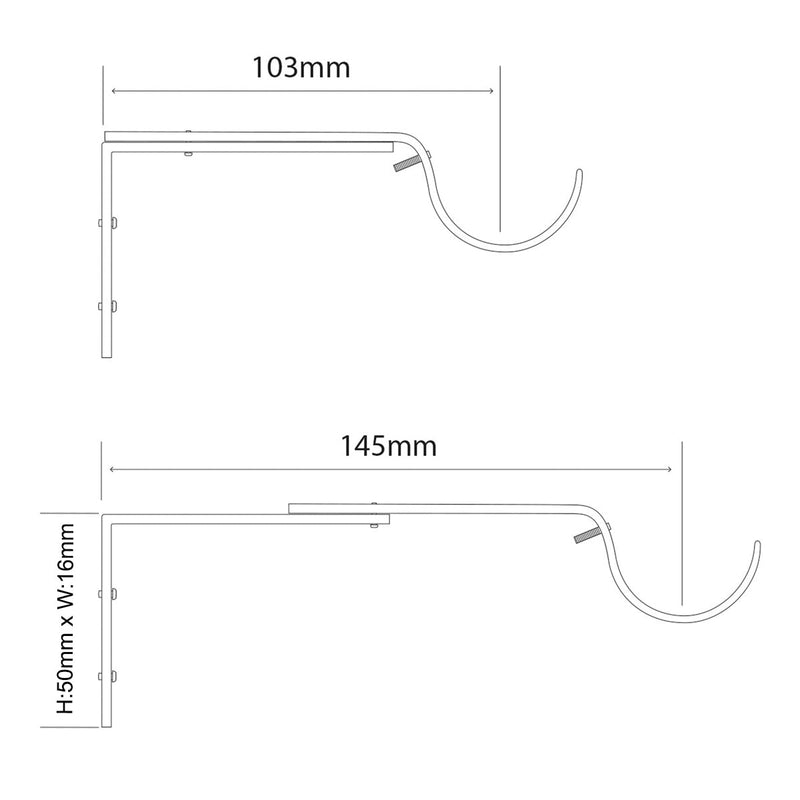 Bracket dimensions