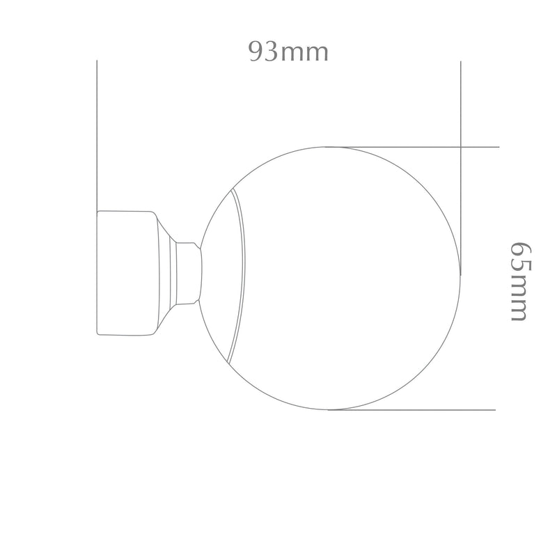 Finial dimensions