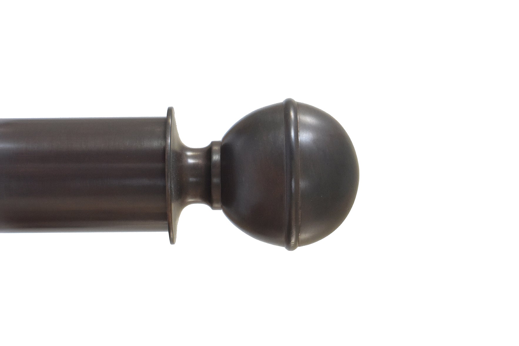Tillys Classic One Rib Ball Finial Curtain Pole Set in Bronze