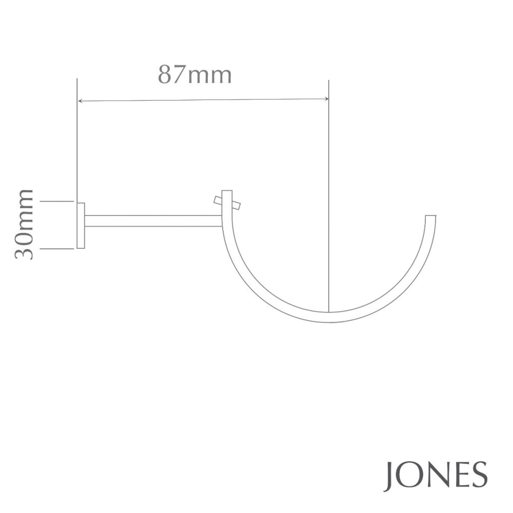 Jones Interiors Centre Bracket in Chrome (For Hardwick &amp; Seychelles Collections)