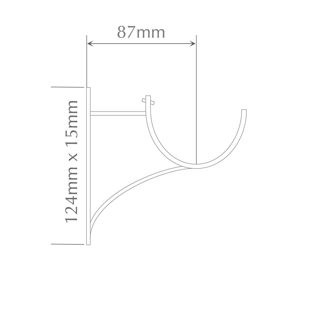 Jones Interiors End Bracket in Brass (For Hardwick &amp; Seychelles Collections)