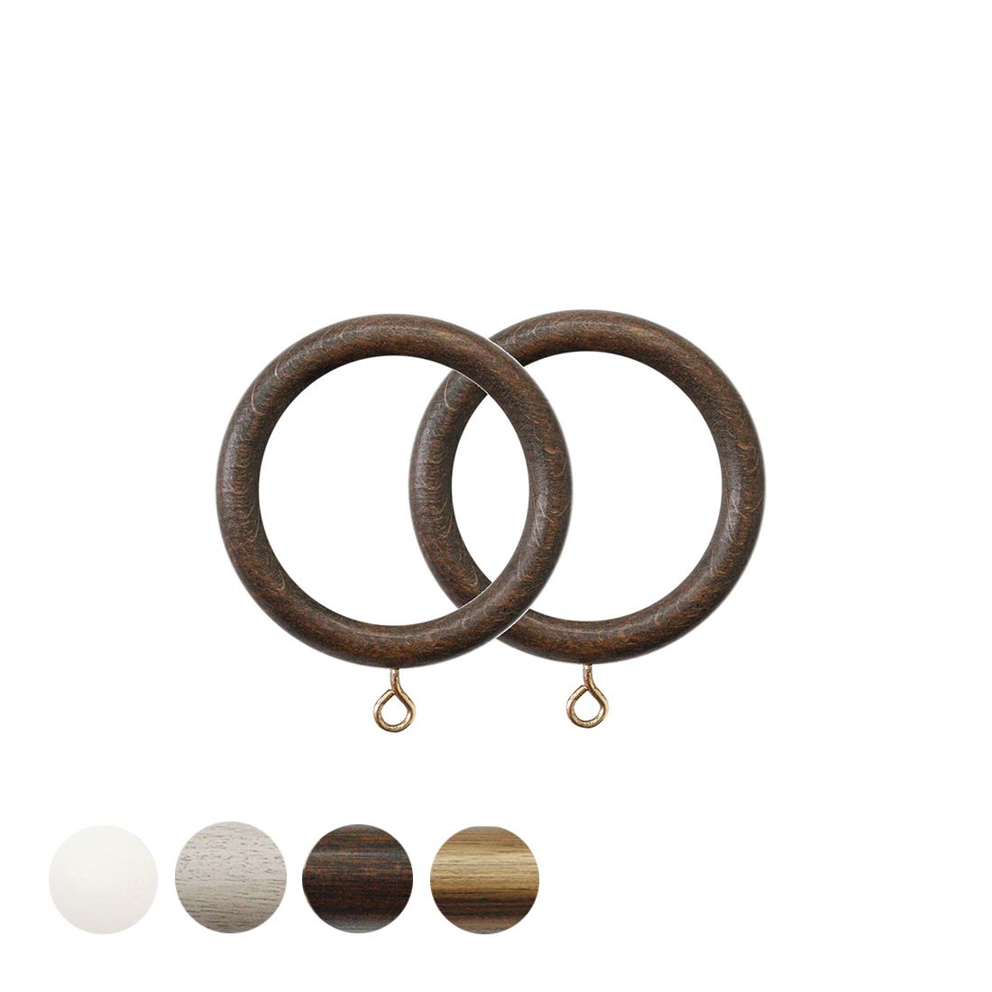 Jones Interiors Hardwick Curtain Pole Ring in Oak