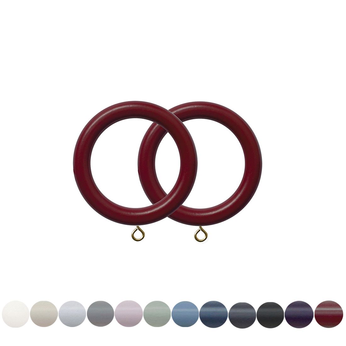 Jones Interiors Estate Curtain Pole Ring in Claret