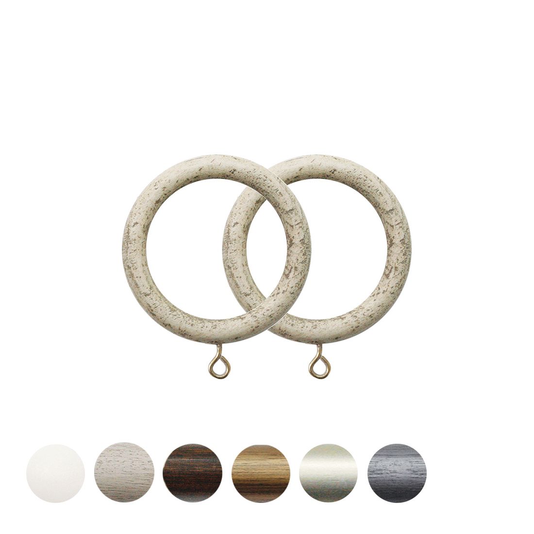 Jones Interiors Florentine Curtain Pole Ring in Putty