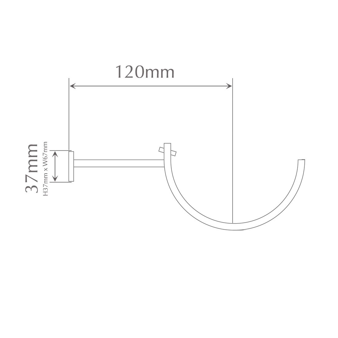 Jones Interiors Centre Bracket in Chrome (For Florentine, Estate &amp; Oakham Ranges)