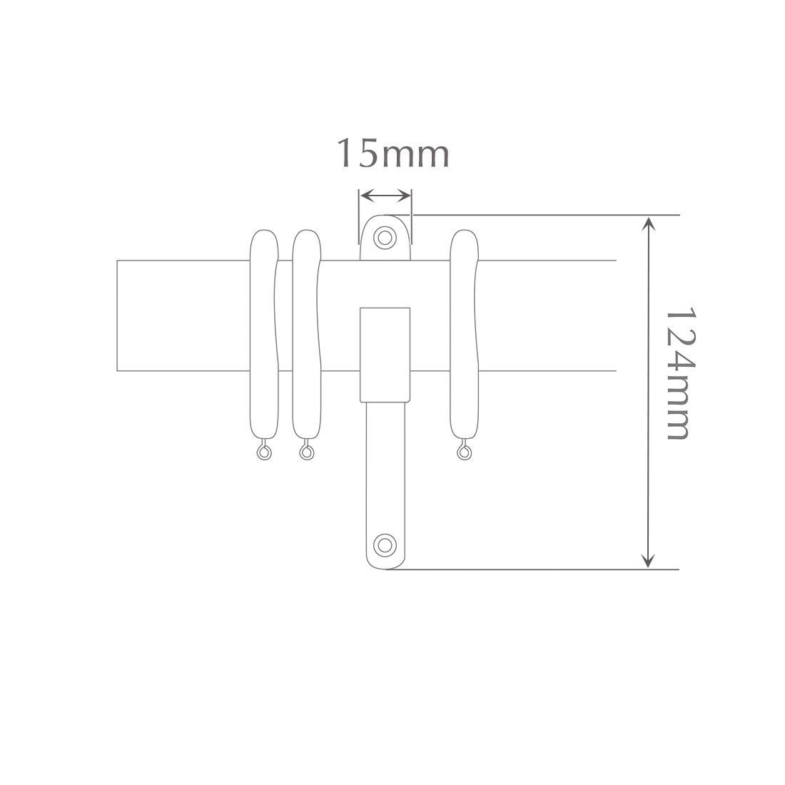 Jones Interiors End Bracket in Chrome (For Hardwick &amp; Seychelles Collections)