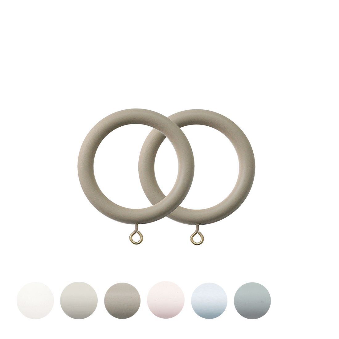 Jones Interiors Seychelles Curtain Pole Ring in Truffle