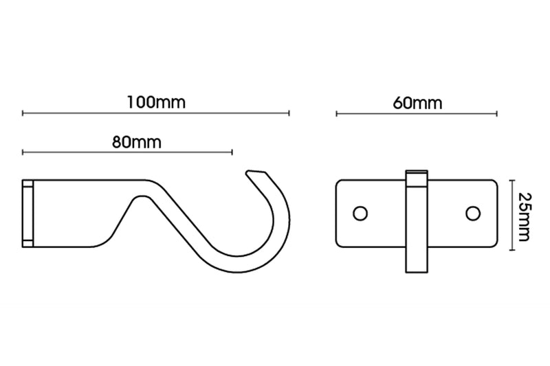 25mm Centre Ceiling Bracket