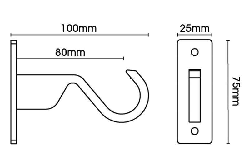 25mm End Bracket