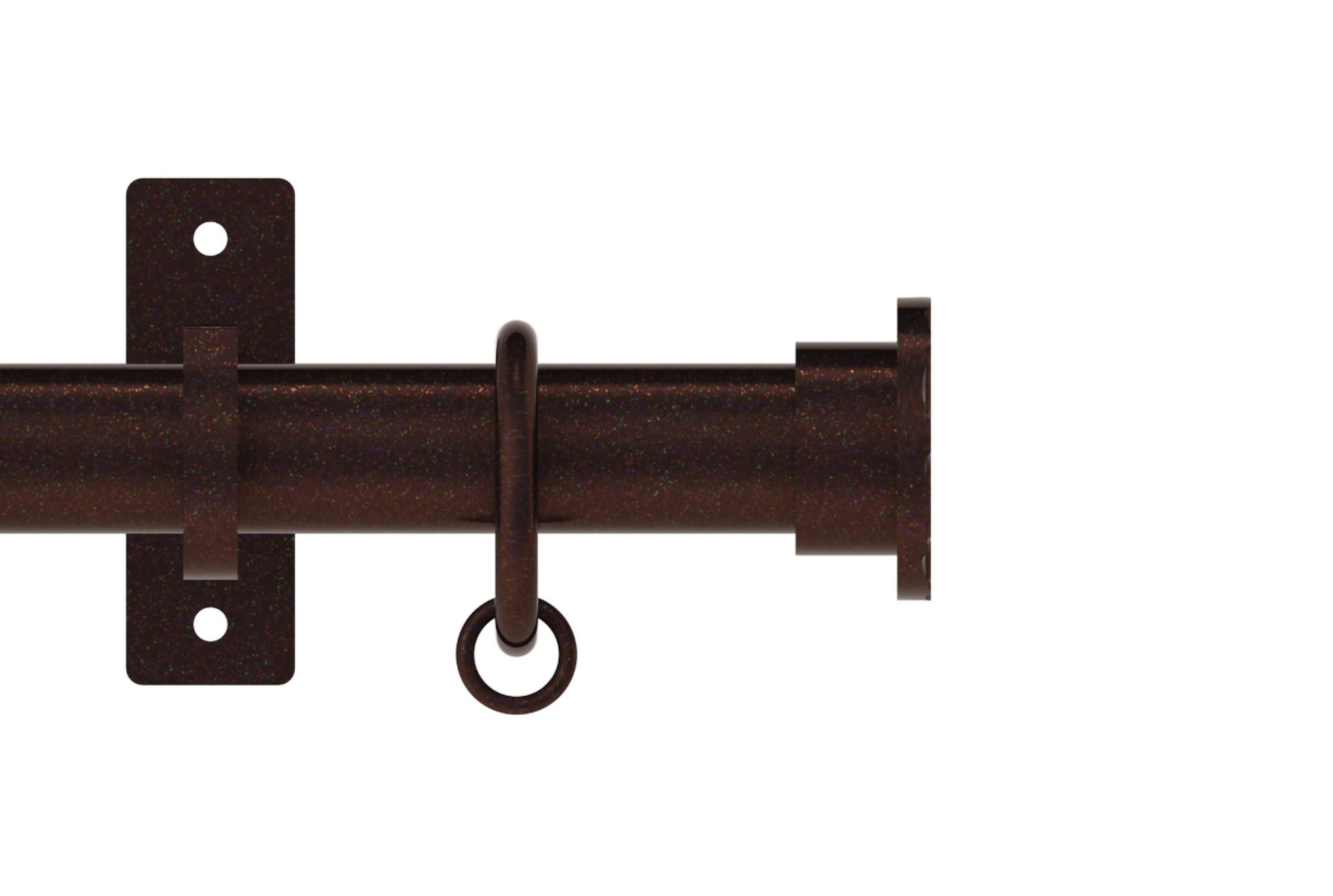 Hallis Arc Hammered Curtain Pole Set in Bronze