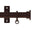Hallis Arc Hammered Curtain Pole Set in Bronze