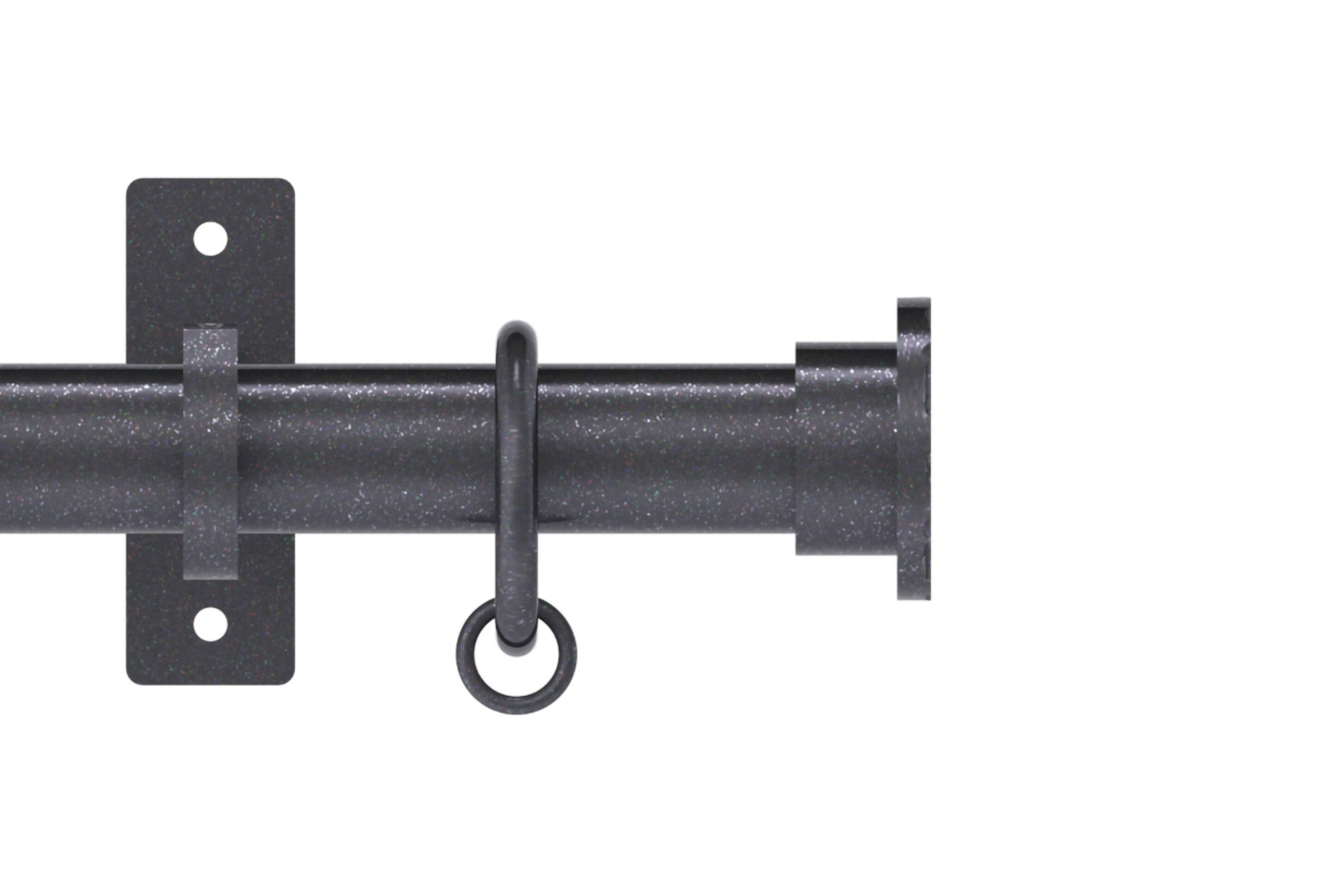 Hallis Arc Hammered Curtain Pole Set in Gunmetal