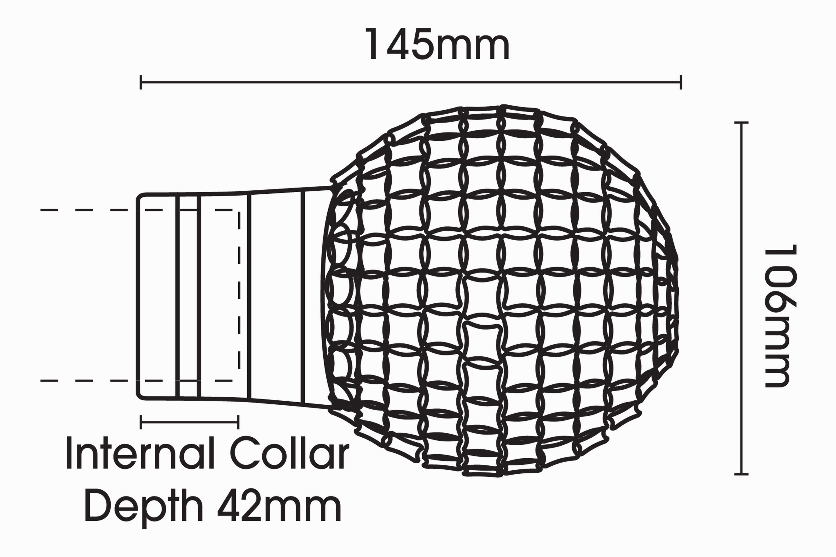 Galleria Square Studded Ball finial close up