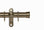 Hallis Galleria End Cap Curtain Pole Set in Burnished Brass