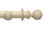 Hallis Modern Country Ball Curtain Pole Set in Brushed Cream