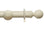 Hallis Modern Country Ball Curtain Pole Set in Pearl