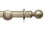 Hallis Modern Country Ball Curtain Pole Set in Satin Silver