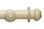 Hallis Modern Country Button Curtain Pole Set in Brushed Cream