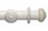 Hallis Modern Country Button Curtain Pole Set in Brushed Ivory