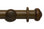 Hallis Modern Country Button Curtain Pole Set in Dark Oak
