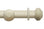 Hallis Modern Country Button Curtain Pole Set in Pearl