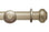 Hallis Modern Country Button Curtain Pole Set in Satin Silver
