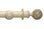 Hallis Modern Country Floral Ball Curtain Pole Set in Brushed Cream