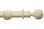 Hallis Modern Country Floral Ball Curtain Pole Set in Pearl