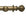 Hallis Modern Country Ribbed Ball Curtain Pole Set in Gold Black