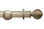 Hallis Modern Country Ribbed Ball Curtain Pole Set in Satin Silver