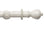 Hallis Modern Country Sugar Pot Curtain Pole Set in Brushed Ivory