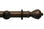 Hallis Modern Country Sugar Pot Curtain Pole Set in Dark Oak