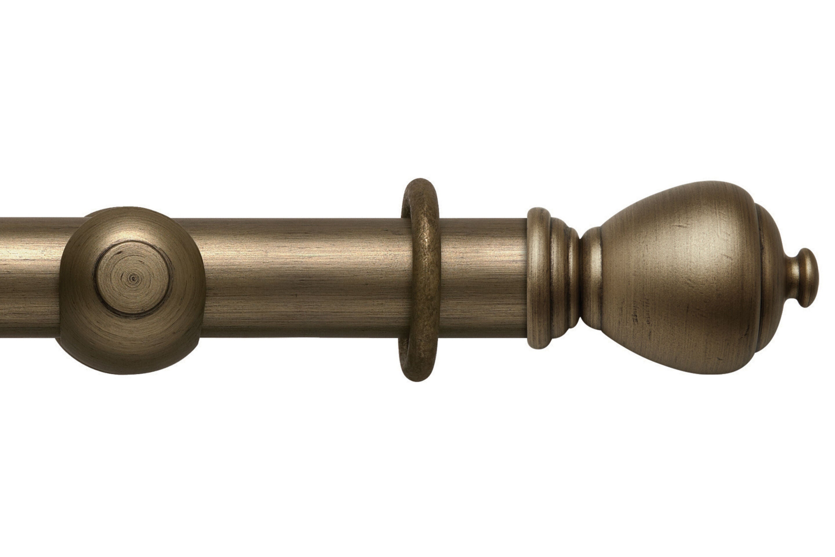 Hallis Modern Country Sugar Pot Curtain Pole Set in Gold Black