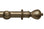 Hallis Modern Country Sugar Pot Curtain Pole Set in Gold Black