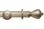 Hallis Modern Country Sugar Pot Curtain Pole Set in Satin Silver