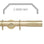 Hallis Neo Gold Wired Barrel 5-Sided Bay Window Curtain Pole Set shown in 35mm
