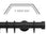 Hallis Neo Matt Black End Cap 3-Sided Bay Window Curtain Pole Set shown in 35mm