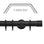 Hallis Neo Matt Black Stud 3-Sided Bay Window Curtain Pole Set shown in 35mm