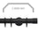 Hallis Neo Matt Black Stud 5-Sided Bay Window Curtain Pole Set shown in 35mm
