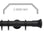 Hallis Neo Matt Black Trumpet 5-Sided Bay Window Curtain Pole Set shown in 35mm