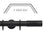 Hallis Neo Matt Black Wired Barrel 3-Sided Bay Window Curtain Pole Set shown in 35mm