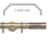 Hallis Neo Spun Brass Wired Barrel 5-Sided Bay Window Curtain Pole Set shown in 35mm